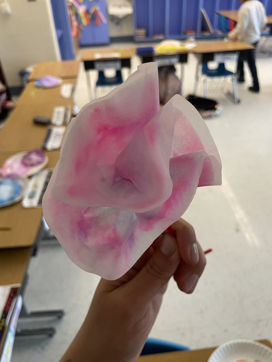 MissMaddyB223's tweet photo. Learning about capillary action in science 🧪 AND making Mother’s Day flowers 💐 #multitaskingscientists https://t.co/Phlkhh7ckj