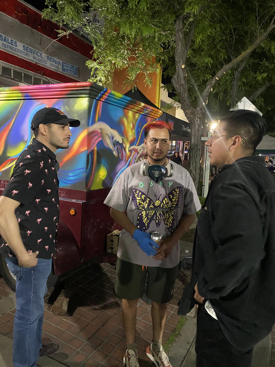 sanctuary_pizza's tweet photo. The masterminds of "third hour collective". They crushed it last night and beyond proud of what they accomplished and what the future will look like. Respect to my big dawgs !!!
#art #collective #merced #letsfg https://t.co/0jSVy5Mn5e