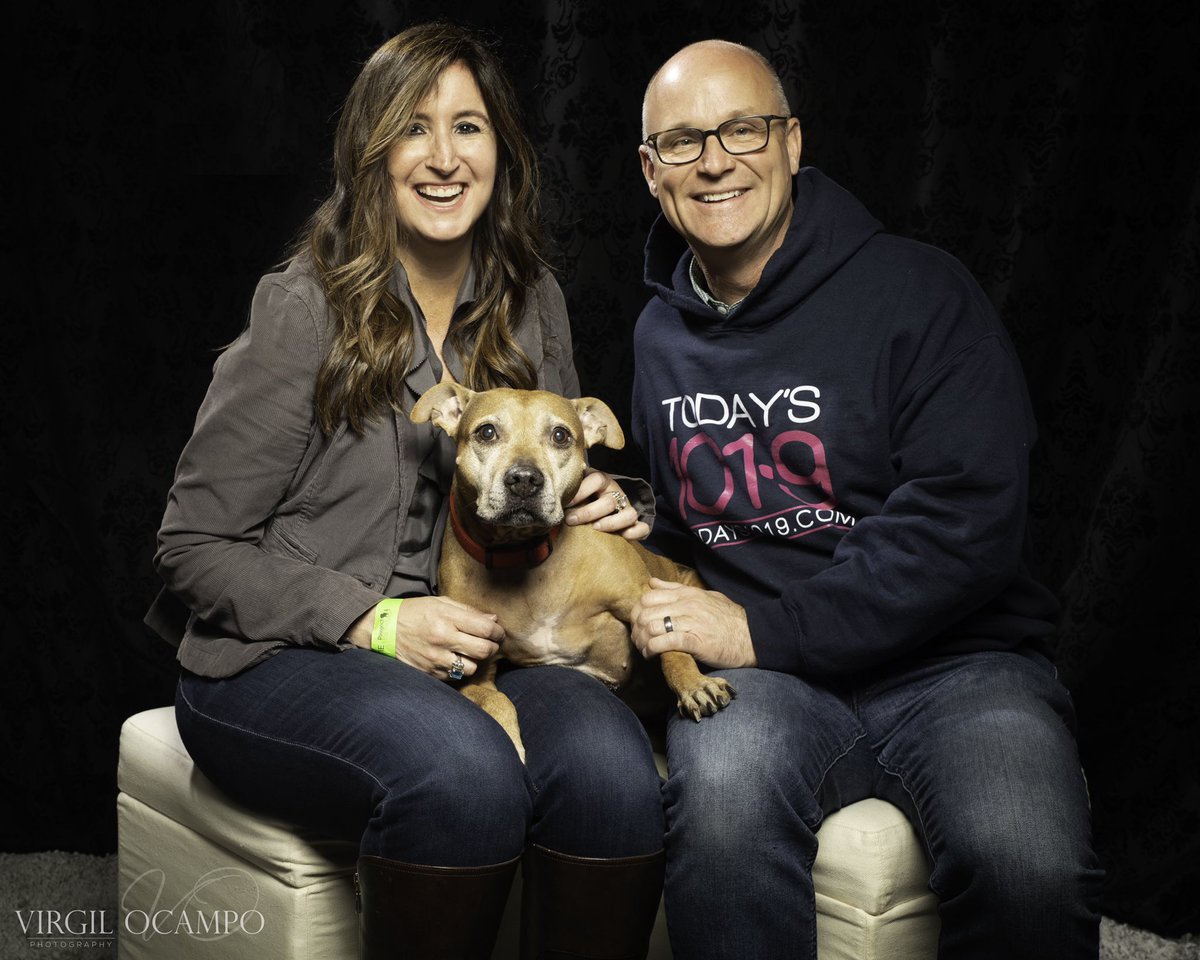 GinaCrash's tweet photo. Thanks to our friends @SoftSide1 for this shot of @Todays1019 @gregcarp & me from #PawjectRunway @PierSixPavilion last Friday. The event raised over $250k for @BARCS_SHELTER & #ShowYourSoftSide 🐾❤️#TeamSoftSide https://t.co/iVVkpmk40V