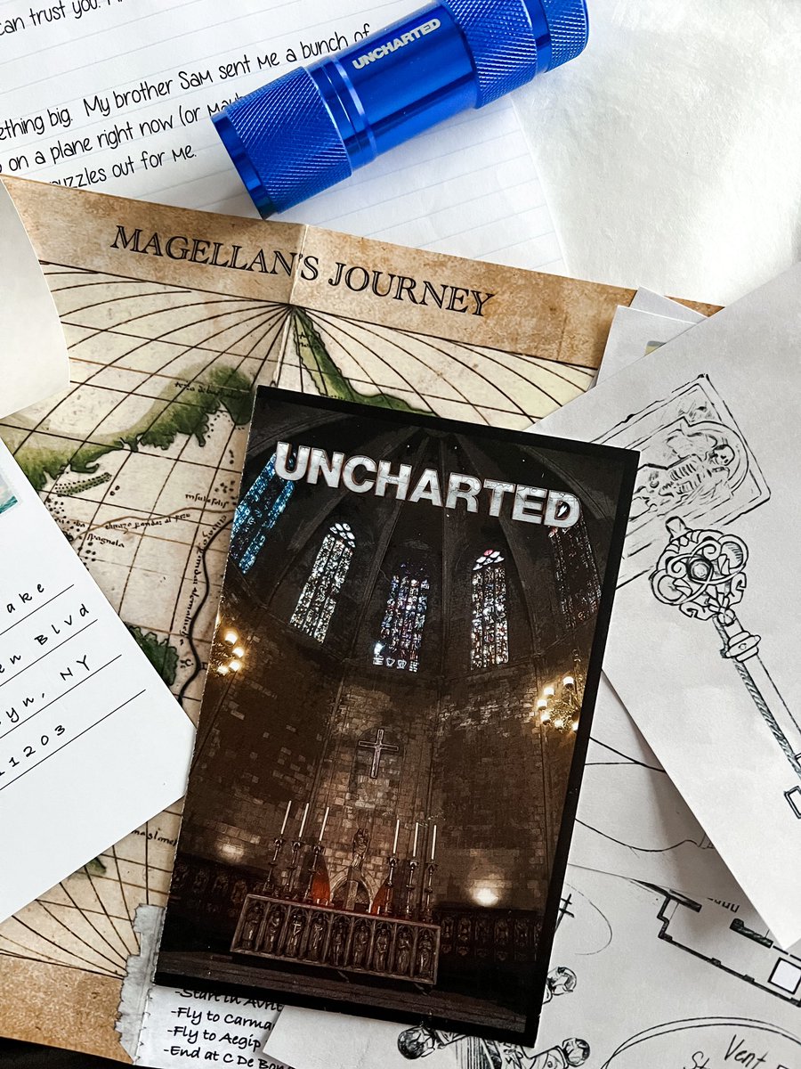 ThatAshleyErin's tweet image. Thanks @unchartedmovie for this super fun package that led me on a puzzle solving quest to find some treasure. 

#UnchartedMovie is available now on digital and coming to Blu-ray &amp;amp; 4K May 10!