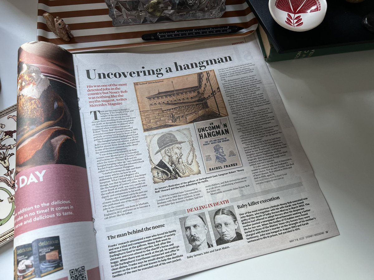 cfwriter's tweet photo. Well, it’s (finally) the weekend and time to read the papers. If you’re reading @dailytelegraph, you can spend a few minutes with #NoseyBob. 📰📚
#SydneyWeekend #History #AnUncommonHangman @newsouthpub https://t.co/UWzg380oHl
