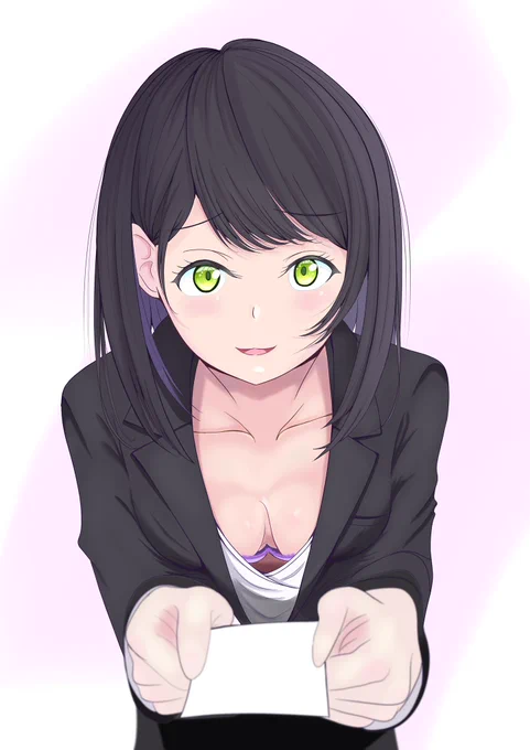 アラサー新卒!同期のお姉さん
「新人マナー研修の名刺交換で誘惑してくる同期のお姉さん」
#オリジナル ※昨日のからちょっと表情や色味を調整しました 