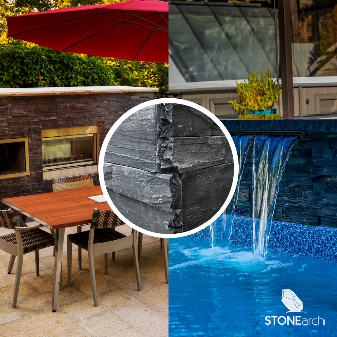 stonearchca's tweet photo. A versatile option for your outdoor or indoor walls is #WallingMidnight Slate, a #naturalstone that contributes a stunning and luxurious touch to your fireplaces or pools.

Learn more about our #Veneers at:
https://t.co/IeMDbzUwTg

#STONEarch
#landscaping
#WallingStone
#design https://t.co/vdpGbGA1rl