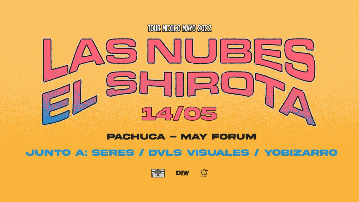 PlanisferioMx's tweet photo. La gira de @elshirota y @LasNubesMiami tendrá una parada el próximo 14 de mayo en #Pachuca, junto a @devilesvisuales, #YOBIZARRO y #SERES.
Planisferio te regala un pase doble, checa nuestro instagram para participar. https://t.co/ASV8PJlcYQ