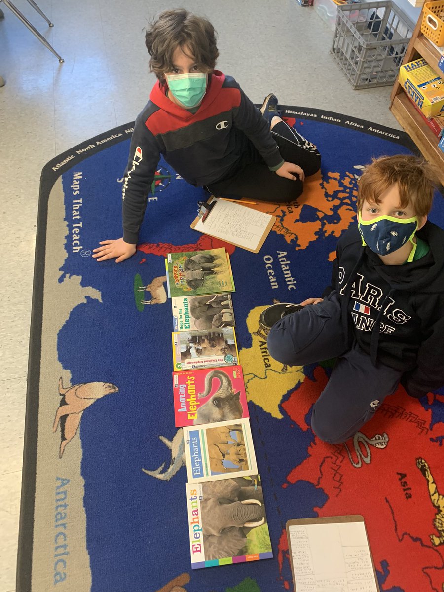 Animal research time!  Students start by organizing their text sets from easiest to hardest!