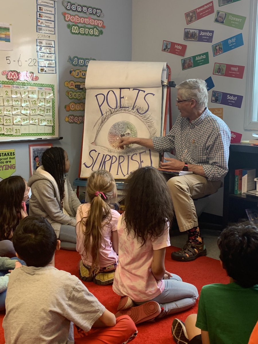 Thank you Ted Scheu The Poetry Guy for popping in for a poetry read! Ted was visiting the 2nd Graders but kindly offered to stop by at the end of his day to share some of his talents with 3C!