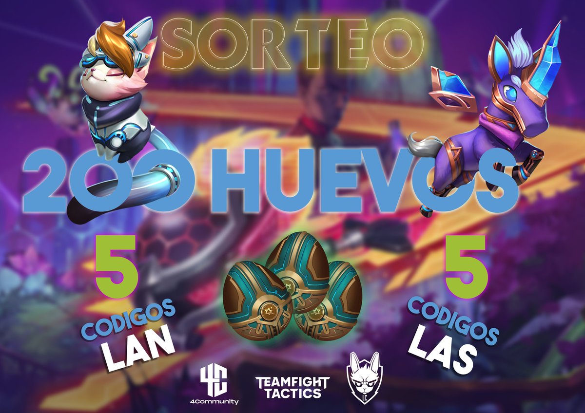 4Community_'s tweet image. Gana 200 huevitos de minileyenda con @LoLCave

¿Cómo participo?
⚡Sigue a @LoLCave y @4Community_ 
⚡ Etiqueta a 2 amigos + tu servidor (LAN/LAS)
⚡ Dar ♥ y 🔁 

Son 5 ganadores por servidor

⚠️ Finaliza el 19 de Mayo ⚠️
Suerte a todos ✌️
#leaguepartner