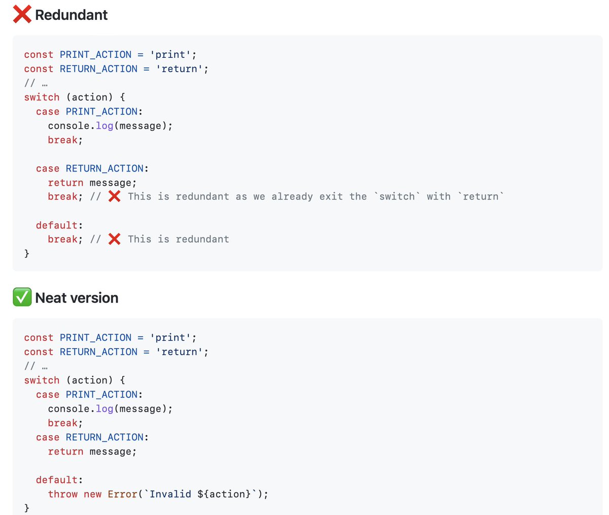 phenrysay's tweet image. When we code, we often tend to write "unnecessary" things (and without increasing the readability either)
👉 github.com/pH-7/GoodJsCod… 👈
#cleancode #maintainablecode #scalablecode #javascript #cleanjavascript #neatcode #readability