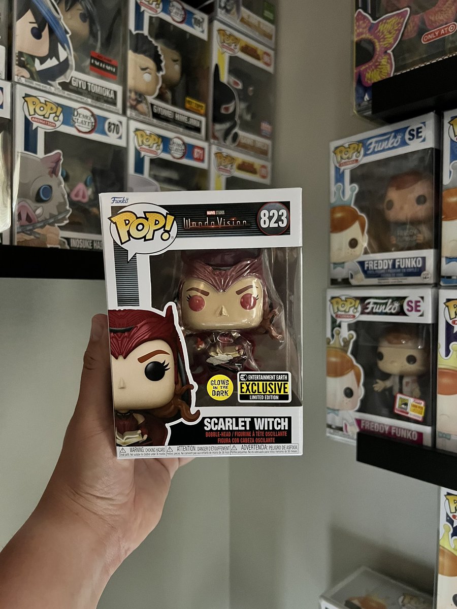 Grittypinstrips's tweet photo. Love the glow on this one got this a couple days ago #funko #Wanda #funk0dad https://t.co/aVtinOAyoJ