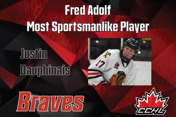 BrockBraves's tweet photo. #BravesAwards

Fred Adolf
Most Sportsmanlike Player

Justin Dauphinais

#Congratulations 
#BornForThis 
#BraveEnough https://t.co/w5NVFed6fM