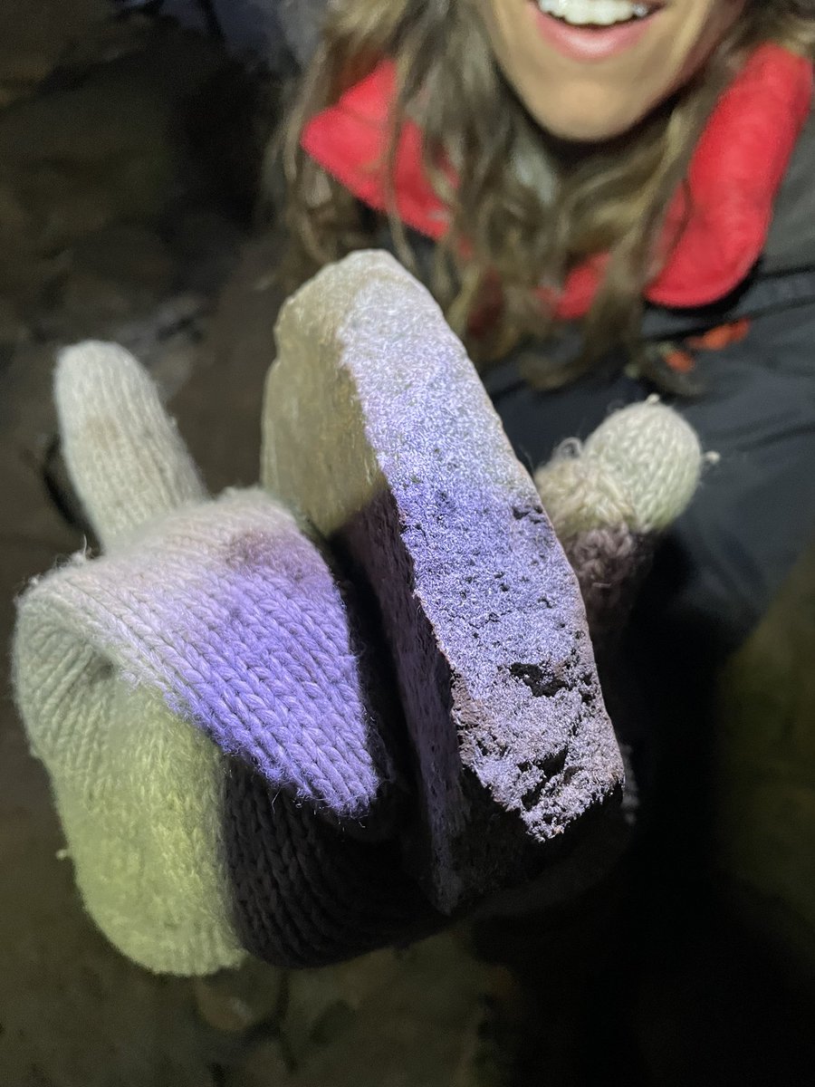 Taylor_Dunks's tweet photo. First time in a lava tube! P.S watch your head! You have to crouch to get to the very end! #PS9605 https://t.co/moEnxHnegy