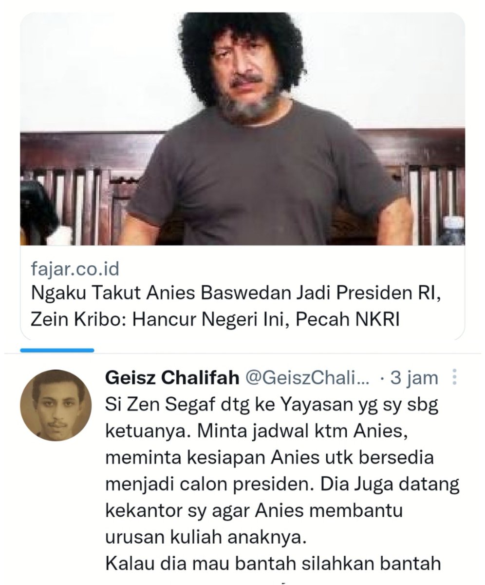ekowboy2's tweet photo. Ngemis minta sumbang kuliah anaknya ditolak terus buat narasi pecah belah.. ternyata cuma demi cuan, jadi siapa yg halalkan segala cara

Retweet keras gaes biar pada tau kelakuan si Kribo!! https://t.co/z2P5D8TEIZ