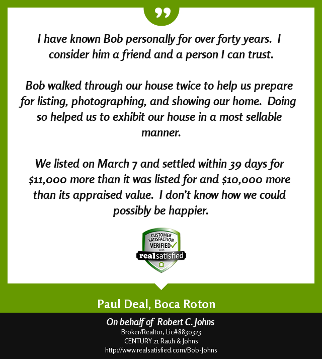 BobJohnsRealtor's tweet photo. Recommendations like this leave me overjoyed.  https://t.co/BNEn5XcGSQ via @realsatisfied https://t.co/BzDcWVzsiK