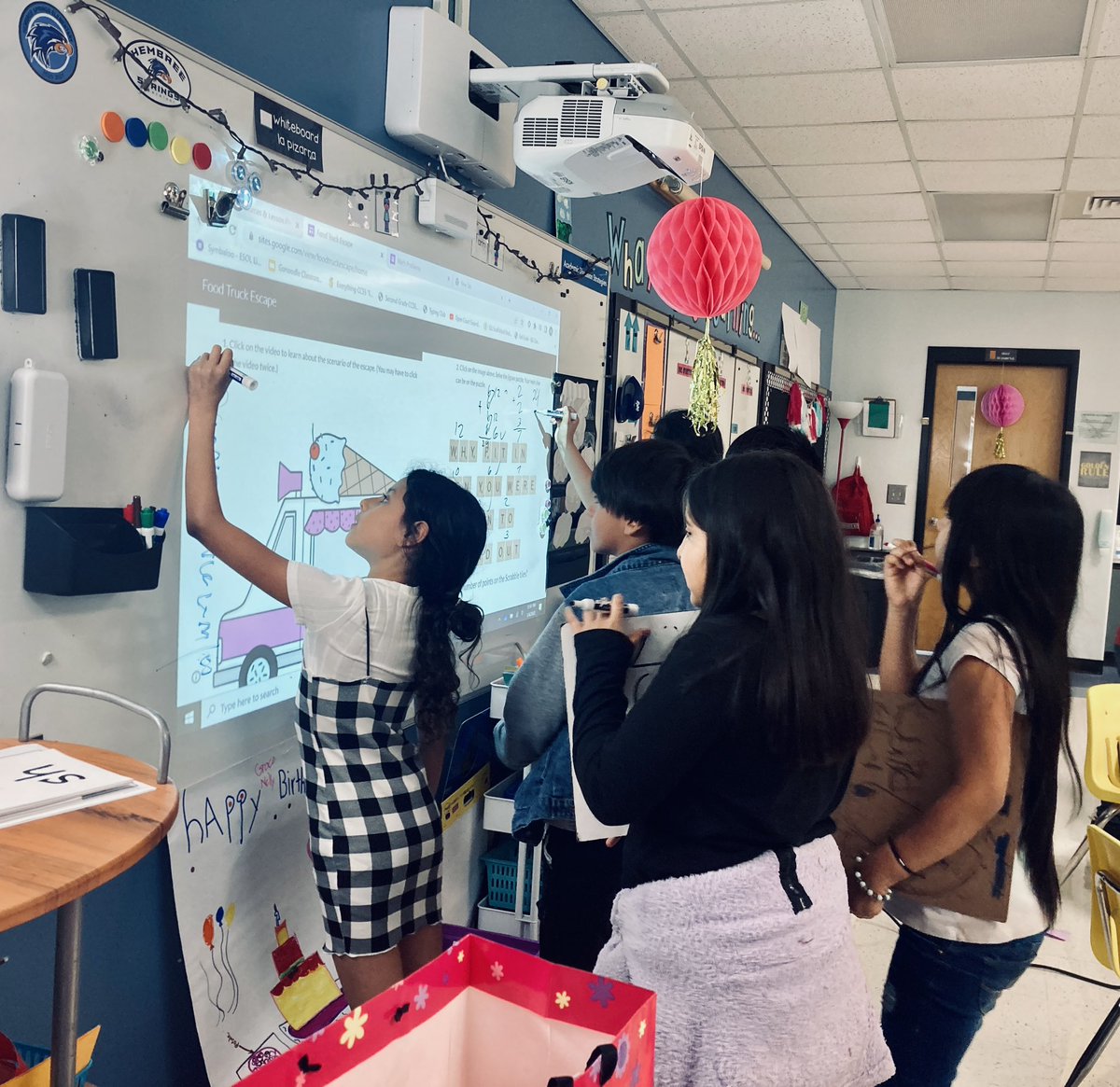 teach_ml's tweet photo. This week my 3rd grade ESOL students took a break from state testing by putting their communication and teamwork skills to the test in a digital #escaperoom! #workhardtoplayhard #teamworkmakesthedreamwork #eslteacher #esl @HembreeSprings @EsolFulton https://t.co/NYpp64nKab