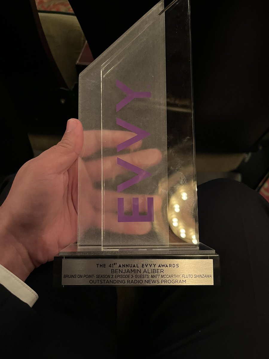 To <a href="/FlutoShinzawa/">Fluto Shinzawa</a> and <a href="/MattMcCarthy985/">Matt McCarthy</a> - Thank you so much. I would not have won this <a href="/TheEVVYs/">The EVVYs</a> award tonight without either of you coming on my show. To my friends and family - thank you for everything, and thank you to <a href="/WECB/">WECB</a> for allowing me to have this platform!