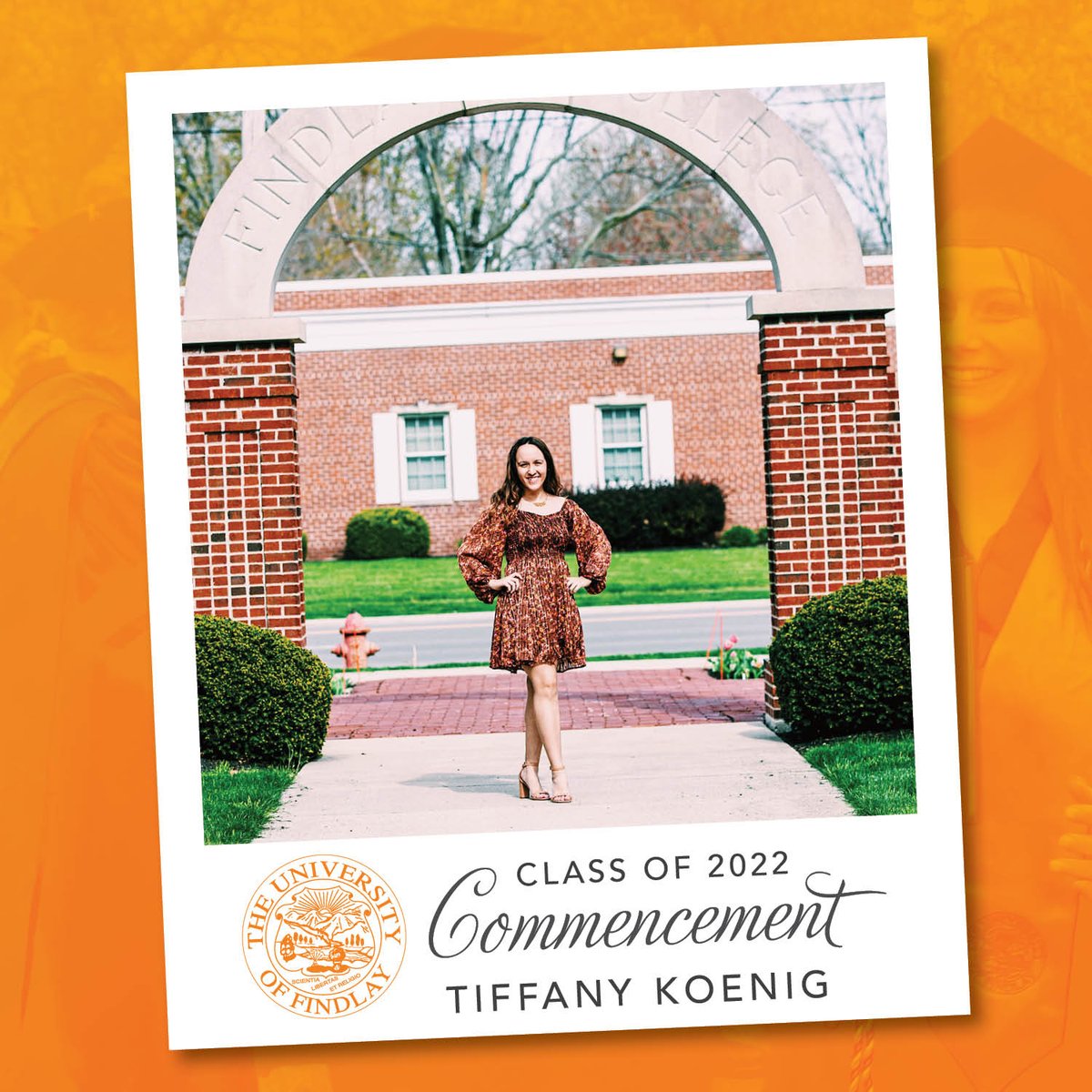 ufindlay's tweet photo. ๐ฃ TAKEOVER TOMORROW ๐ Follow Tiffany Koenig on Commencement Day tomorrow on #ufindlay's Instagram story! ๐๐งก โก๏ธ https://t.co/Te0NrKvpHG #ufindlaytakeover #OilerAlumni #ufindlayGrads https://t.co/ehyK5risng