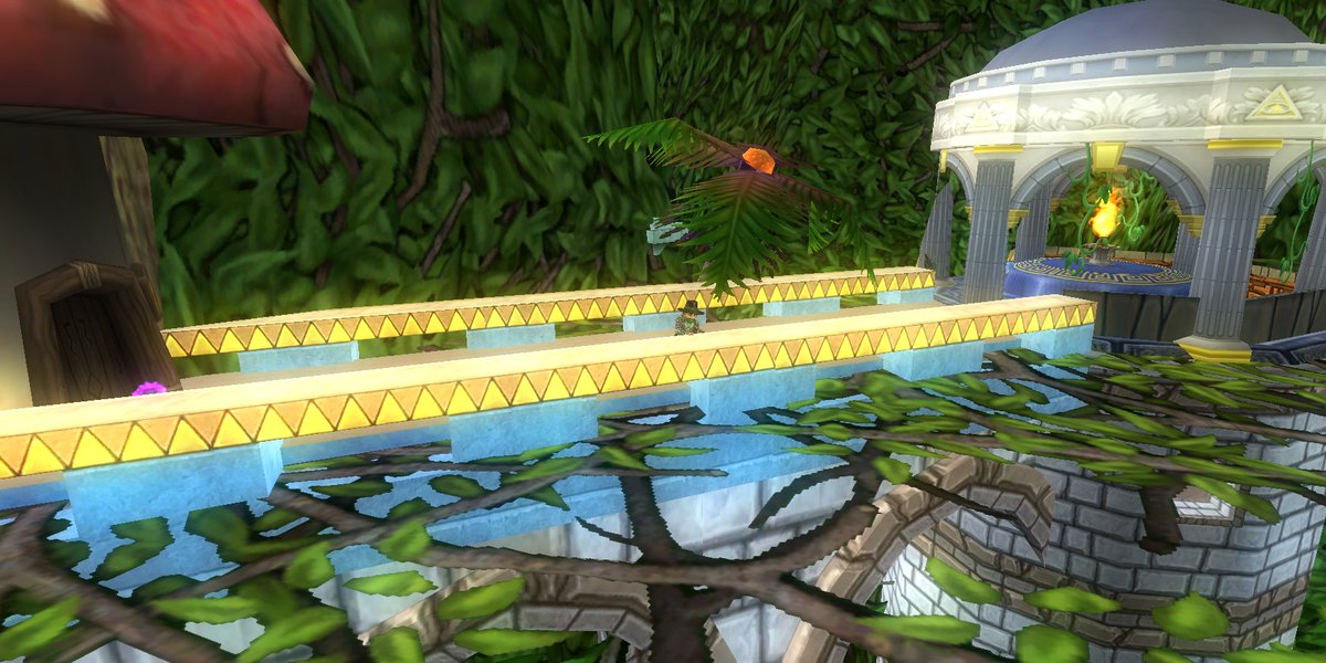 frostickey's tweet photo. Here's my secret temple and hidden paradise, built within the trees! Each stone arch can be activated to teleport you to one of my other houses.

Category: All Natural🍃
Character: Duncan Ironhorn
#Wizard101CastleTours https://t.co/baiUHEfLXo