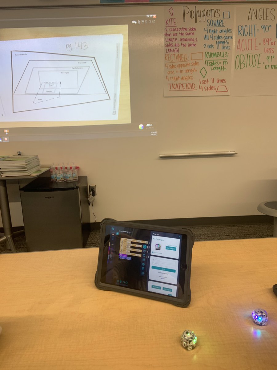 cconners07's tweet image. These @TrumanVPS Ss had a blast applying their math skills to code the @Ozobot to travel the shape of each polygon. #weLearnVPS