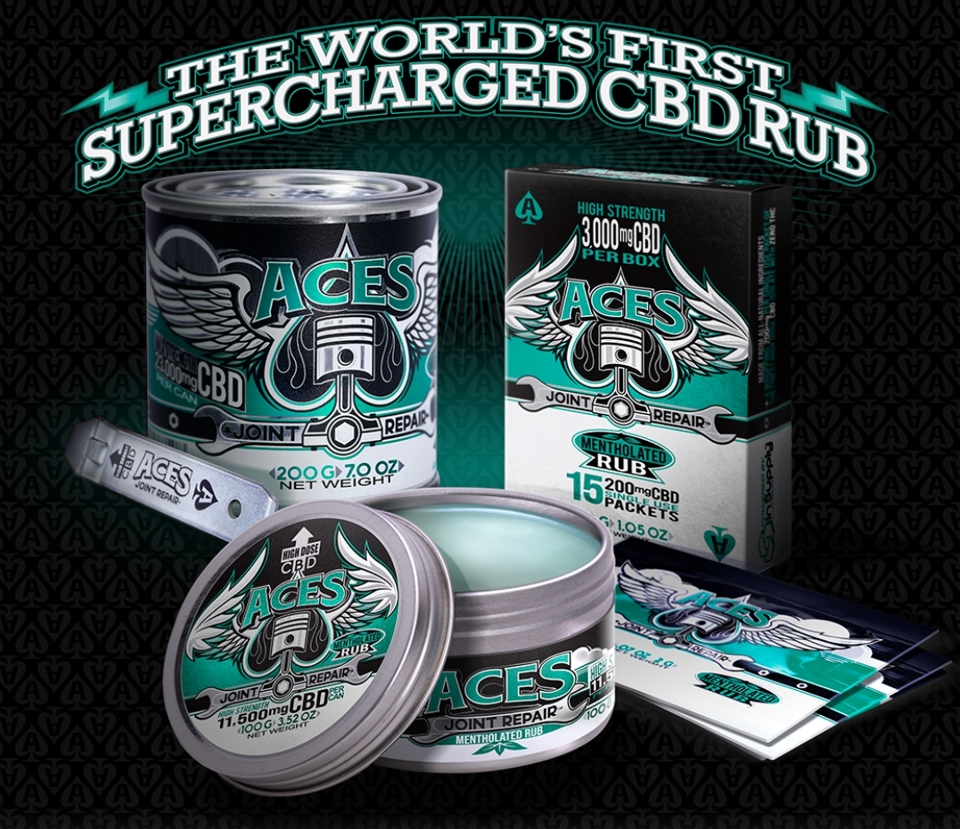 AcesJointRepair's tweet photo. Turn up your pain relief to eleven (percent!) with #acesjointrepair! 

The World's First Supercharged CBD Rub.

WE FEEL YOUR PAIN!

#cbd #hemp #menthol #feelbetter #achesandpains #healing #thepainkillers #topical #painrelief https://t.co/kxVW5C7paH