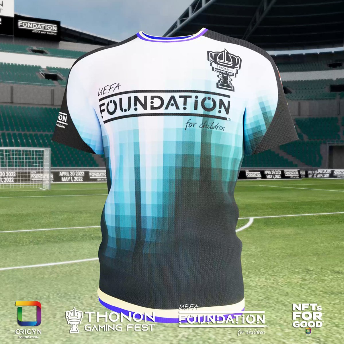 Don't miss your chance to bid! The custom <a href="/ivanrakitic/">Ivan Rakitic</a> and <a href="/ELS_9_FRANCE/">Eugénie Le Sommer</a> #NFT jersey auction is set to end tomorrow, May 7, at 7:00 a.m. UTC. Visit impossiblethings.com/nftforgood to support <a href="/UEFA_Foundation/">UEFA Foundation</a>.  

#NFTsForGood. #poweredbyORIGYN