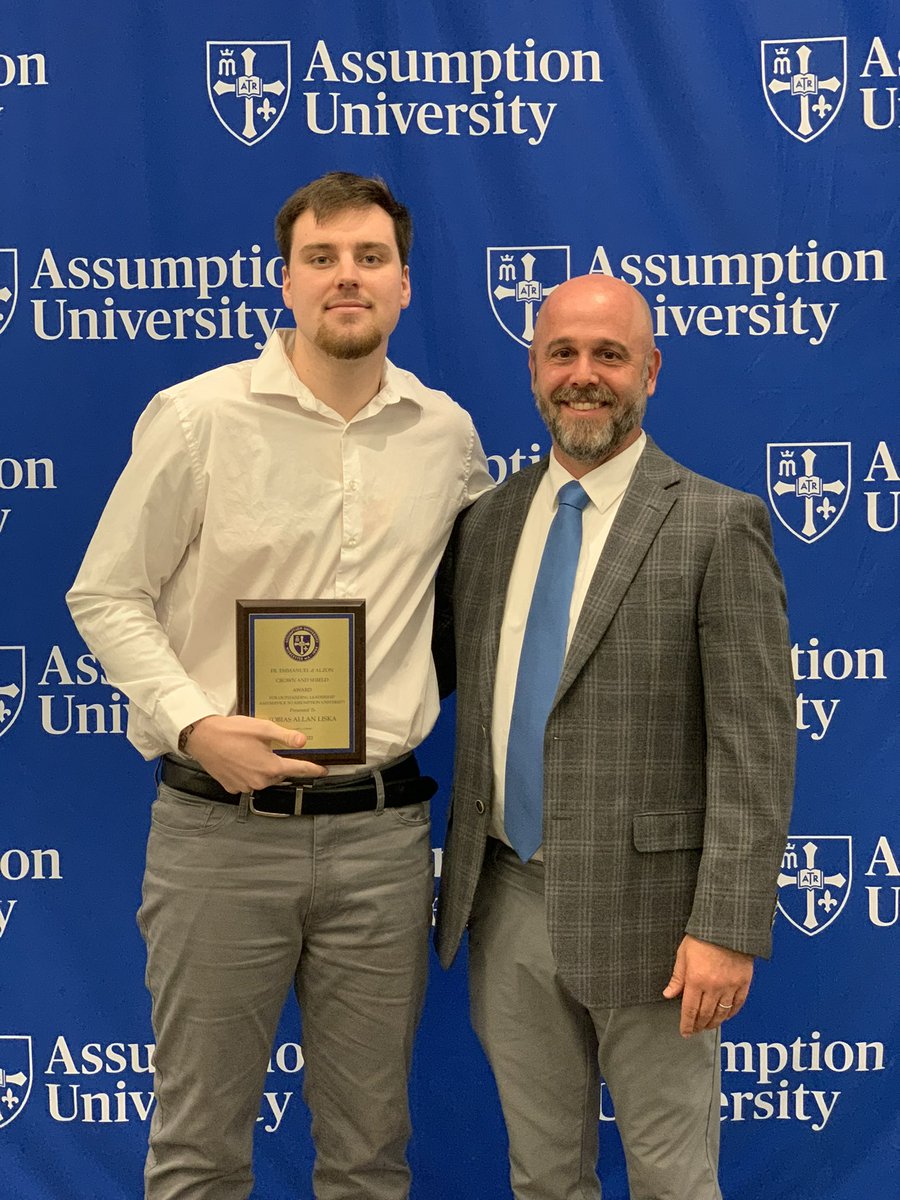 Congratulations to Toby Liska for winning Assumption’s prestigious Crown and Shield Award! 
#Advantage