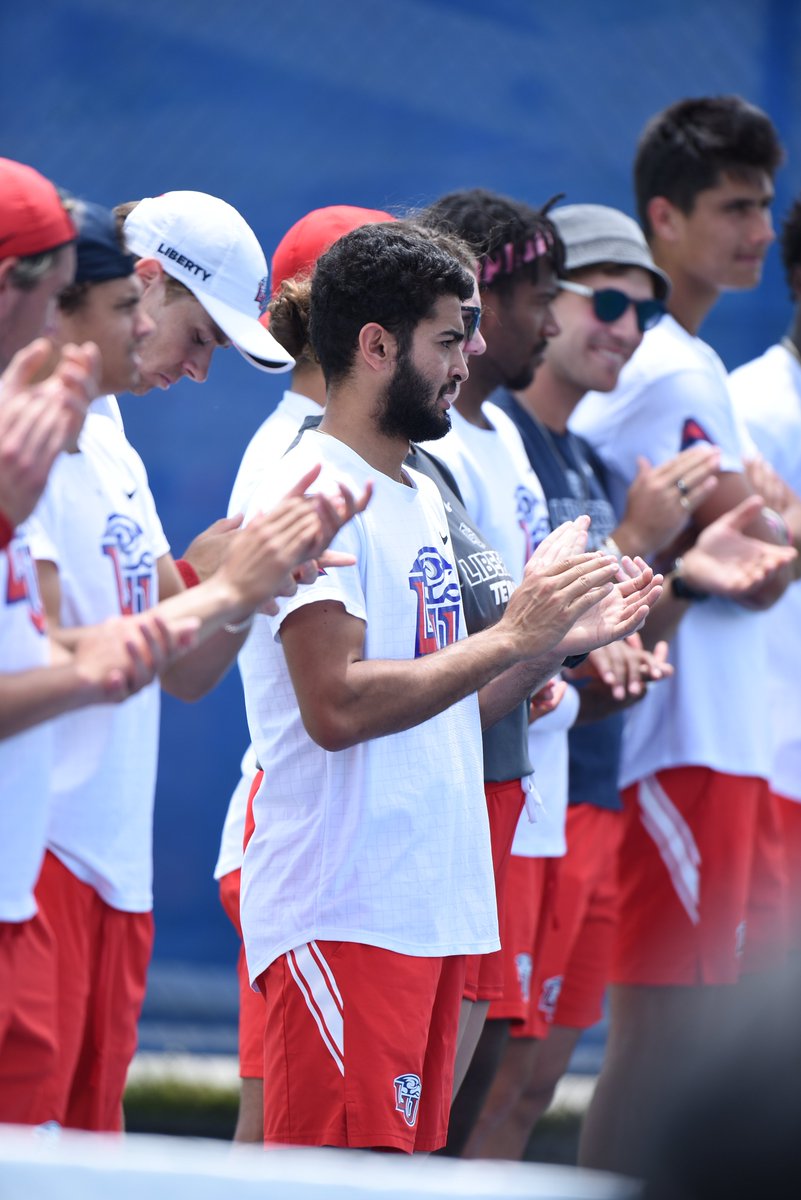 ASUN_Tennis's tweet photo. Congratulations to @LibertyMTennis as the season ends in the team's 1️⃣st trip to the #NCAA Men's Tennis Championship‼️👏

🔴2️⃣nd-straight #ASUNMTEN title
🔴Nicaise Muamba &amp; Rafael Marques Da Silva, Doubles Pair of the Year
🔴Josh Wilson, 2️⃣nd-straight Scholar-Athlete of the Year https://t.co/O46JWEeN5x