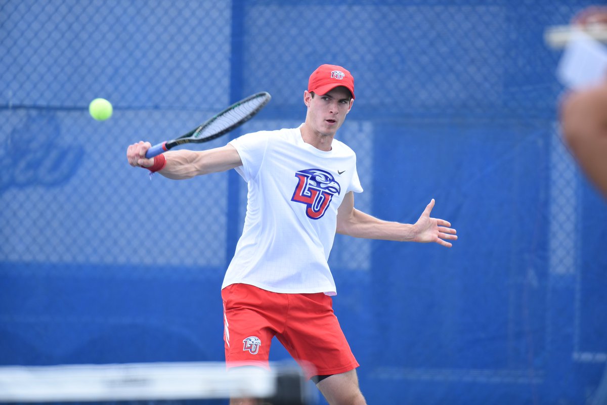 ASUN_Tennis's tweet photo. Congratulations to @LibertyMTennis as the season ends in the team's 1️⃣st trip to the #NCAA Men's Tennis Championship‼️👏

🔴2️⃣nd-straight #ASUNMTEN title
🔴Nicaise Muamba &amp; Rafael Marques Da Silva, Doubles Pair of the Year
🔴Josh Wilson, 2️⃣nd-straight Scholar-Athlete of the Year https://t.co/O46JWEeN5x