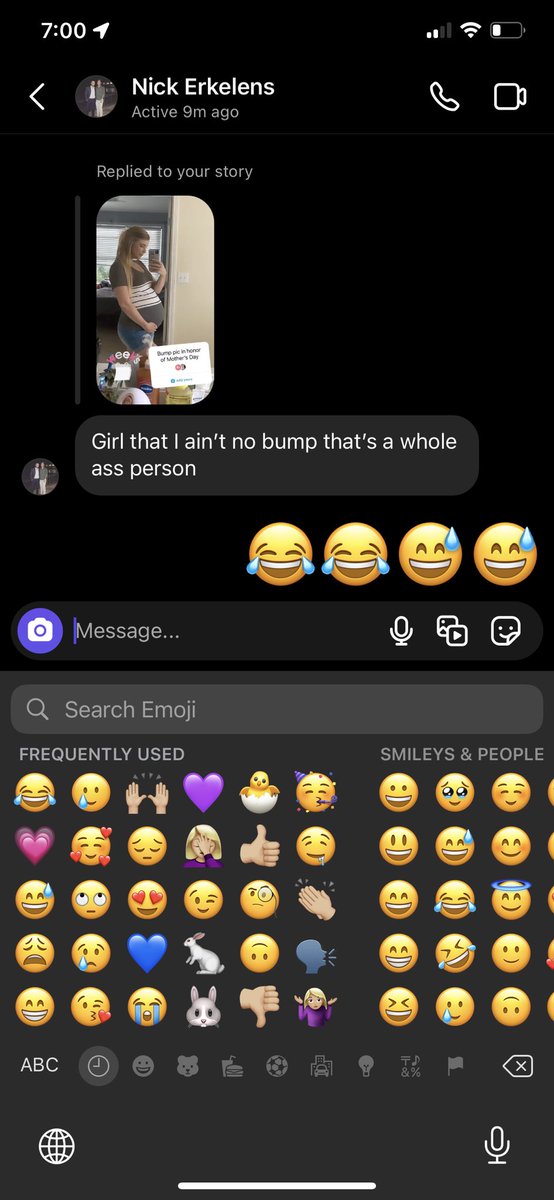 FerrariRoberts_'s tweet photo. My brothers response to my bump picture🤦🏼‍♀️😅 https://t.co/ENKcW8DvDv