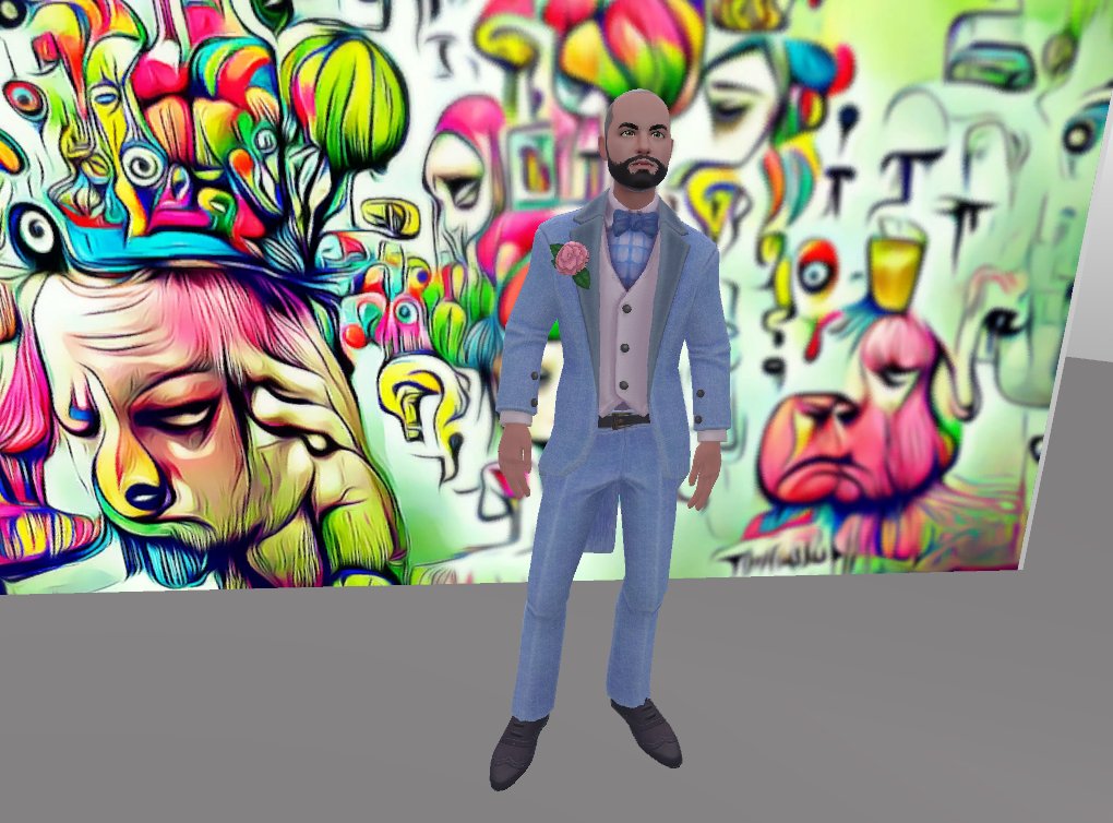 baird_xyz's tweet photo. Decided to take a trip back to the #PolygonShowcase by @MyCreativeOwls for a @readyplayerme #SpatialSelfie in my finest attire.👔🎩 https://t.co/sxrROrFbeL