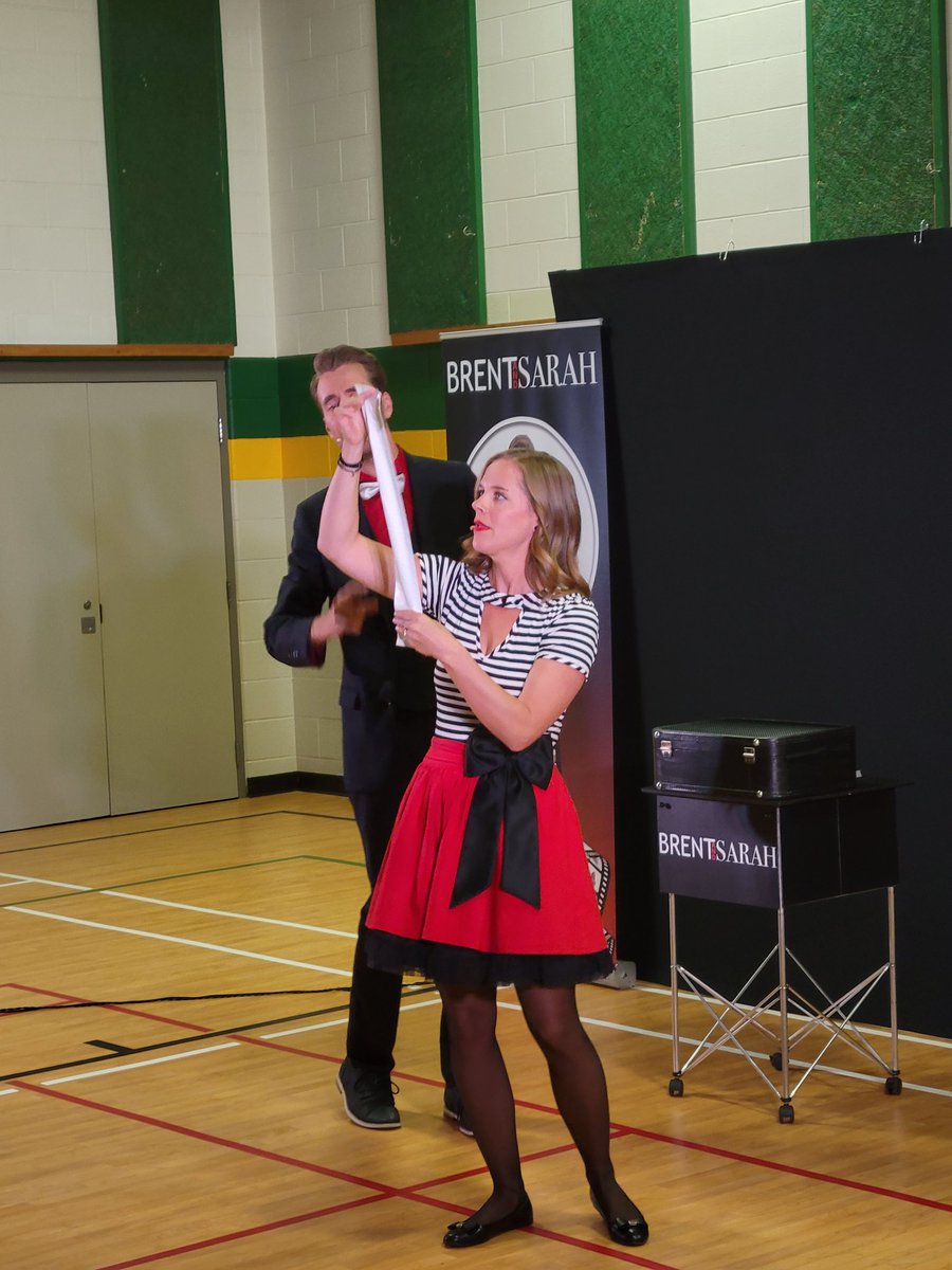 SGRG_Hawks's tweet photo. To close Catholic Education Week our super talented friends, magicians Brent and Sarah, visited The Great.  #BeGreat https://t.co/nlviuaJovx
