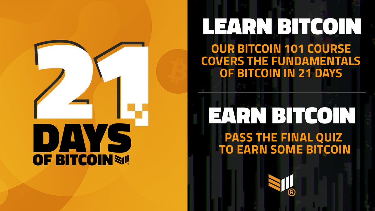 BitcoinMagazine's tweet photo. @nayibbukele Earn #Bitcoin  by learning about Bitcoin! Enroll in our FREE 21 Days of Bitcoin email course! 

🏆 Win at least 2,100 sats
📅 21 days of short educational emails
🧠 Learn Bitcoin 101

Enroll FREE → https://t.co/rQ2j5myHF4 https://t.co/MHrjIjoCBN