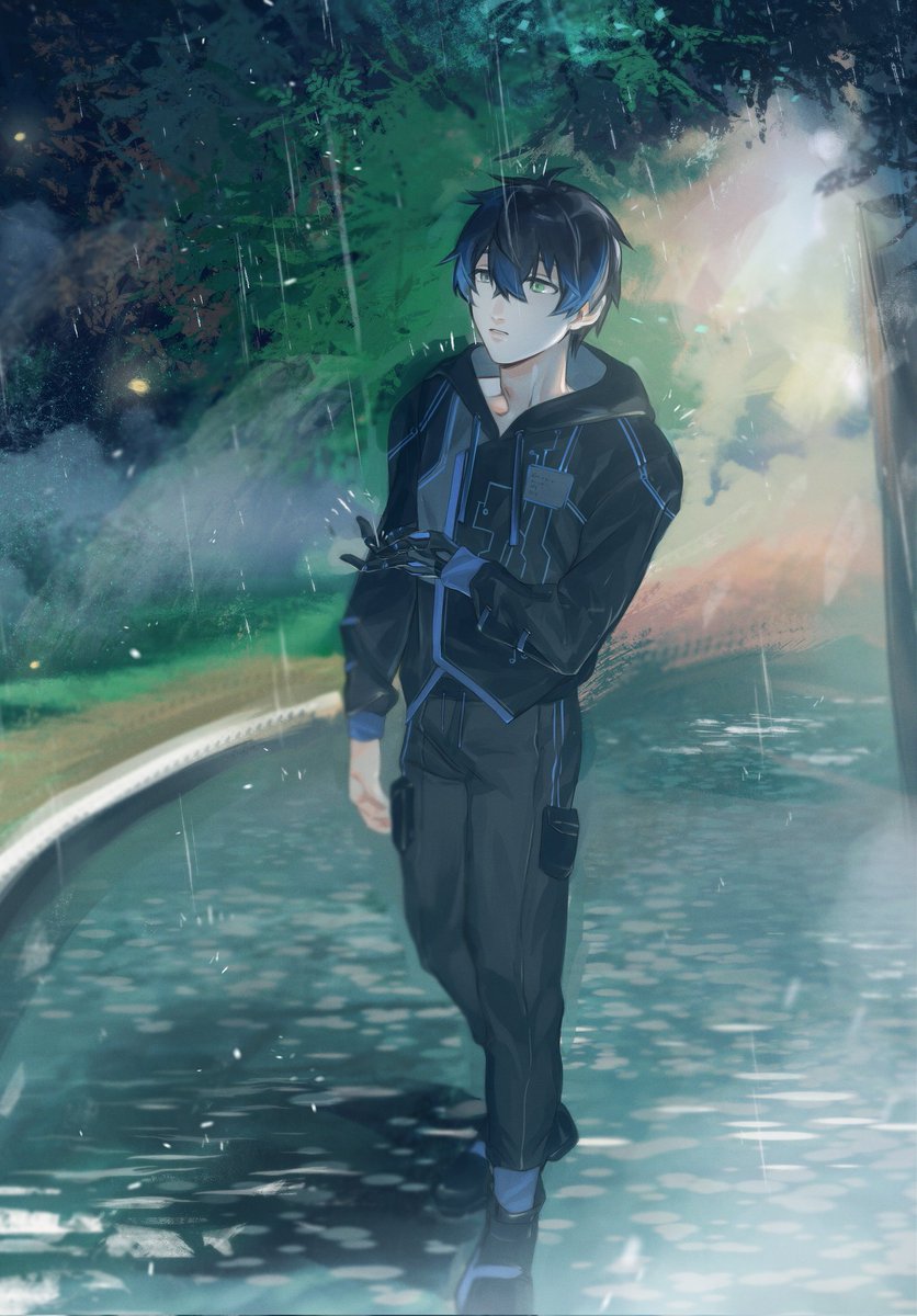 RyzeMatrox's tweet photo. [Droplets after a Downpour]

Some gift art I got from @MisterHippoh, it looks so amazing thank you 😭! It's even given me some ideas for lore 👀
#HDylMI https://t.co/xNE6gUUrfJ