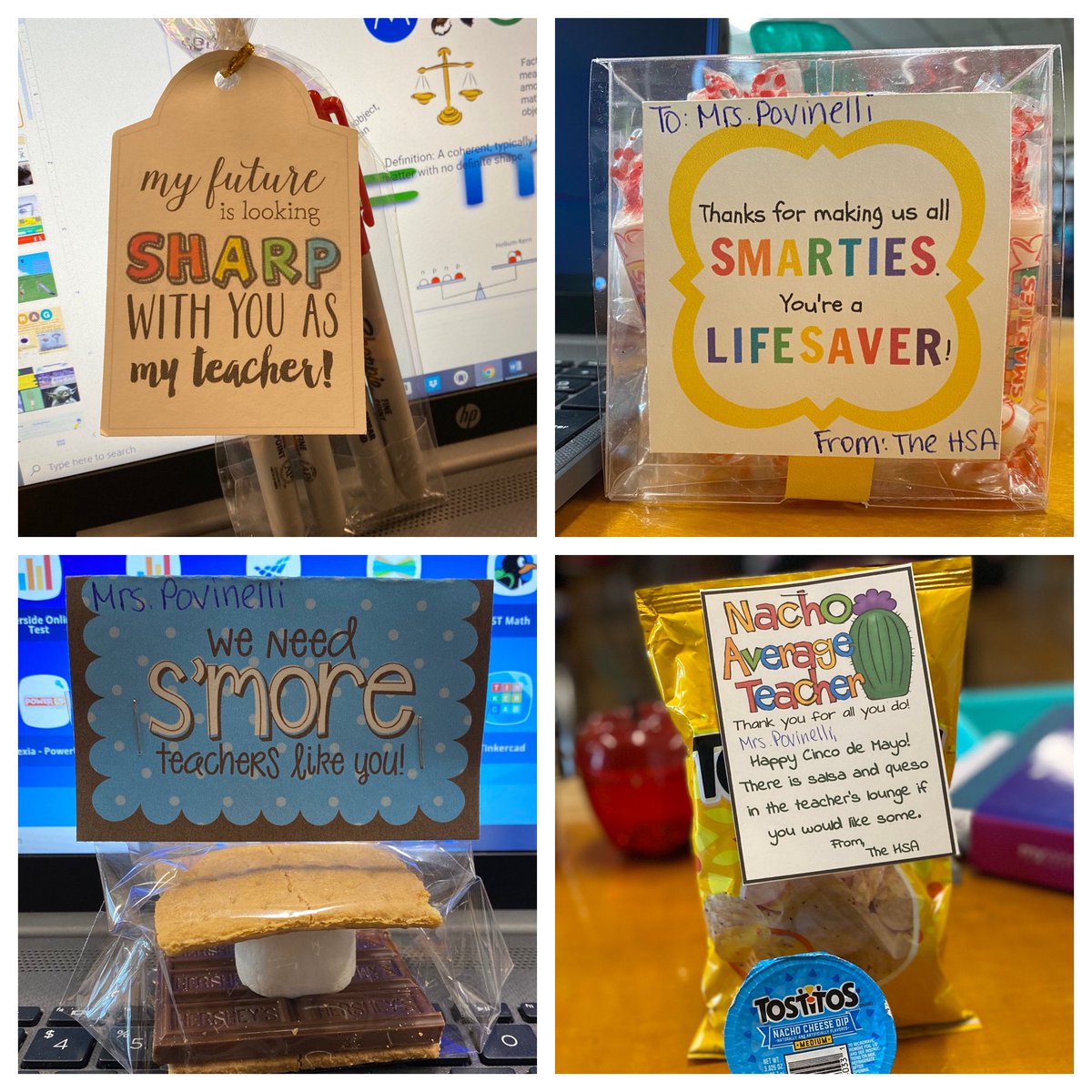 MrsKPovinelli's tweet photo. Thank you @S10_Belleville HSA for celebrating the teachers this week!! Your thoughtful gifts were greatly appreciated! 🥰 https://t.co/kLNizkyWYU