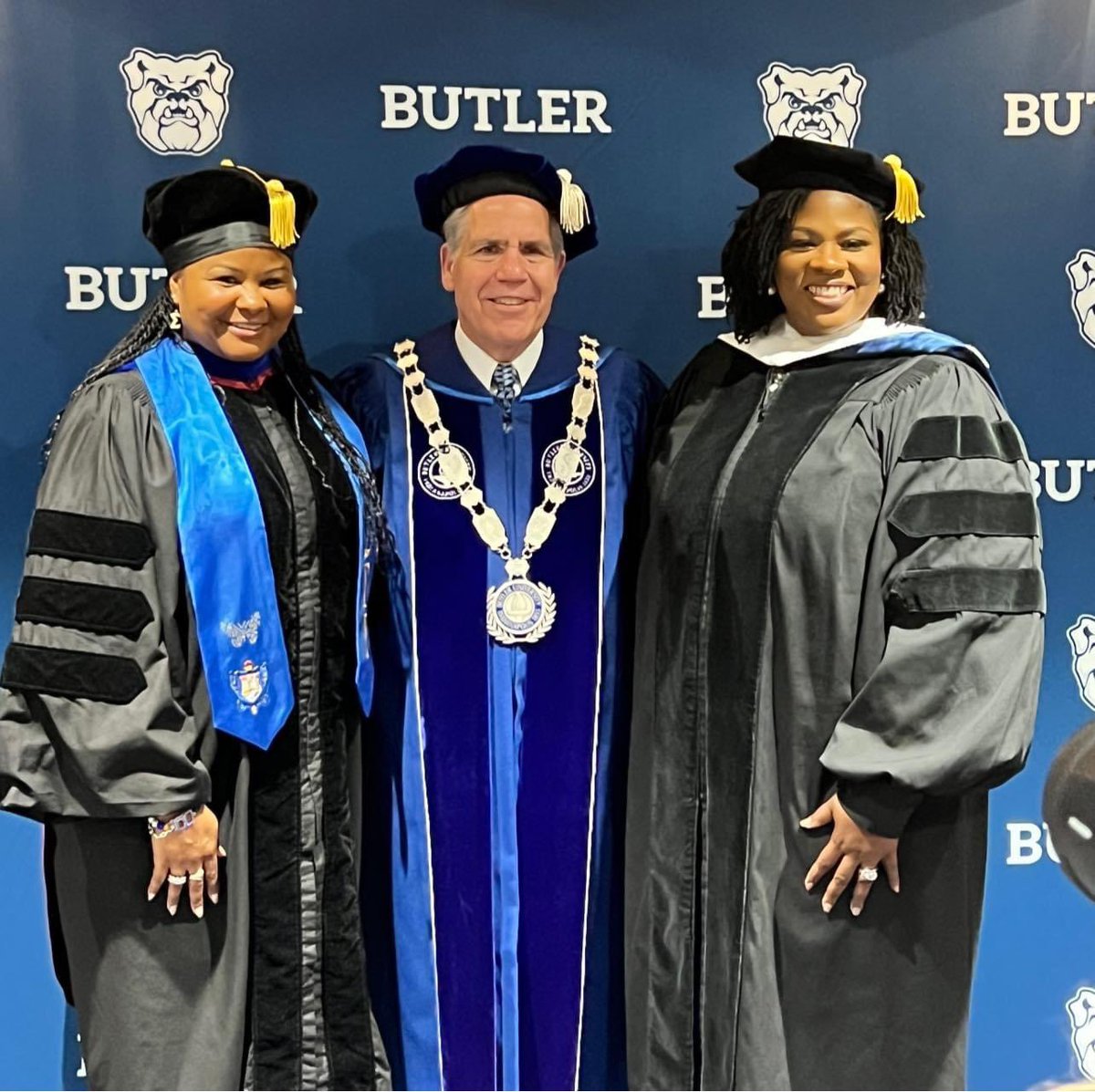 Our beloved Sigma Gamma Rho Seven Founders posthumously receiving their Doctorate Degrees today from <a href="/butleru/">Butler University</a> Butler University where the Sorority was founded on November 12, 1922, is a remarkably historic milestone!Because of our fearless Seven, we are!💙💛 #ProudSGRho #24thIGB