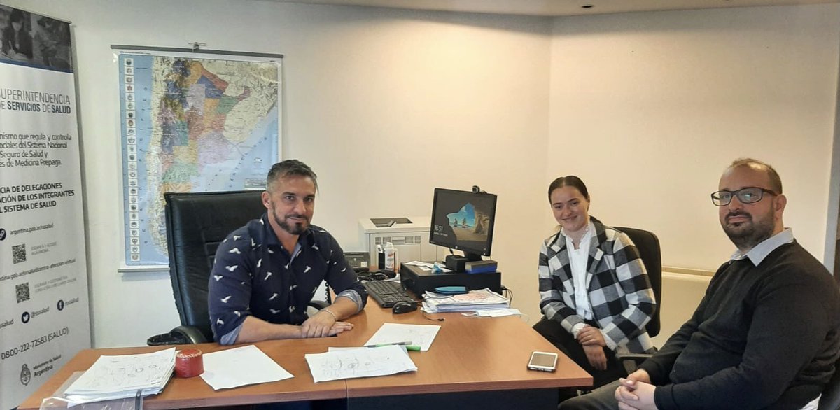 Con <a href="/ana_sotodesouza/">Anabel Soto de Souza</a> mantuvimos una reunión con el Gerente de delegaciones de <a href="/SSSALUD/">🇦🇷 Superintendencia de Servicios de Salud 🇦🇷</a>  🩺🏥<a href="/DanielSpadone/">Daniel Spadone. </a>. Este organismo actúa cuando se necesita una prestación medica que corresponde y, sin embargo, la mutual le deniega. Gracias @anabelsotodesouza por coordinar la reunión! 👏