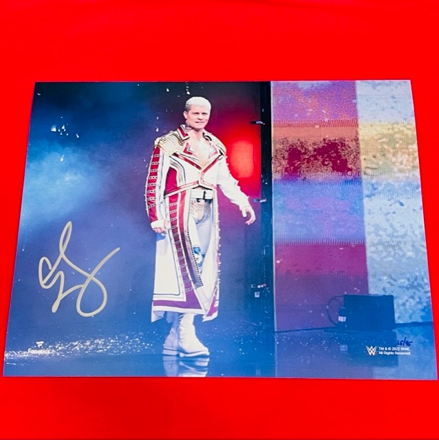 WWEAuctions's tweet photo. These @CodyRhodes SIGNED 8x10 photos are now live on @WWEAuctions https://t.co/tiaT0sG1un