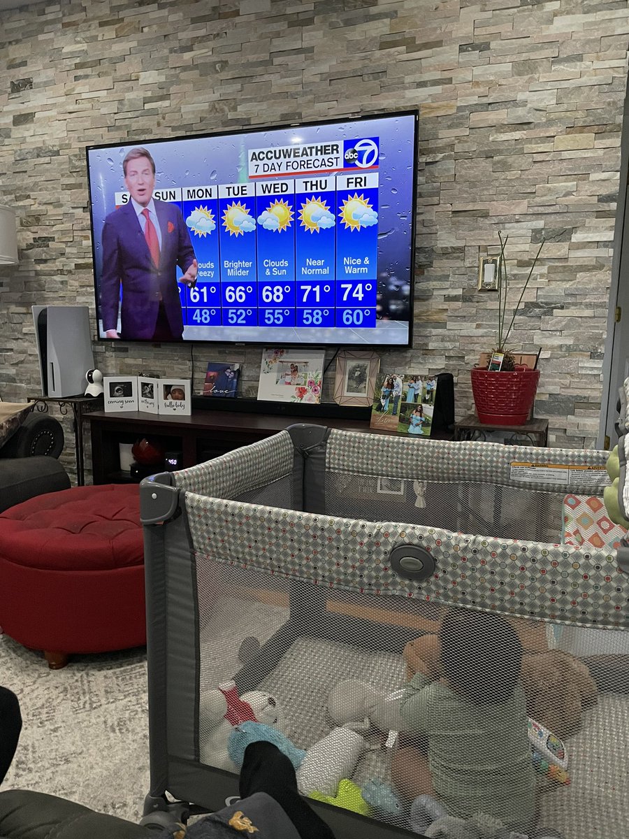 cyril_0387's tweet photo. @LeeGoldbergABC7 my 6 month old Ralph from Long Island already has aspirations of being a meteorologist! When your on he’s at attention! https://t.co/me6wihDwi4