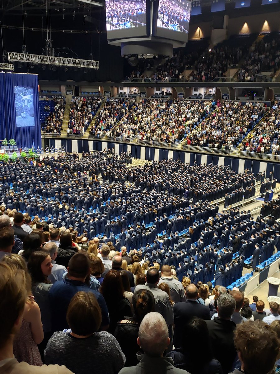 bellamaestra's tweet photo. I have never seen commencement so packed. #psugrad https://t.co/4X5qPIgjxP