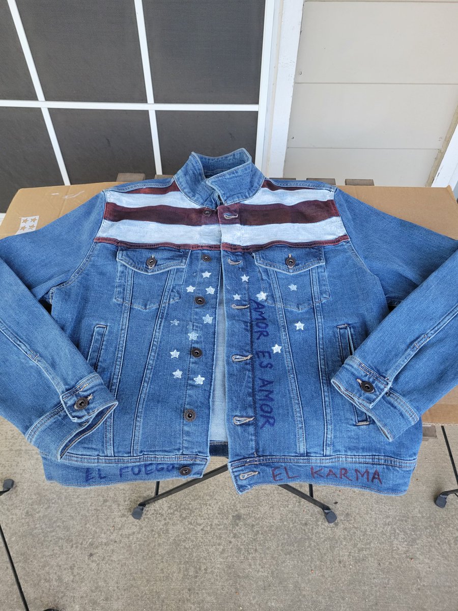 some progress on my america chavez jacket !