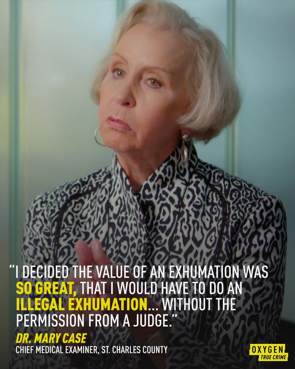 Chief Medical Examiner, Dr. Mary Case knew that she needed to go against the grain to perform an exhumation. Find out more when #Exhumed: Killer Revealed returns TONIGHT 7/6c on Oxygen!