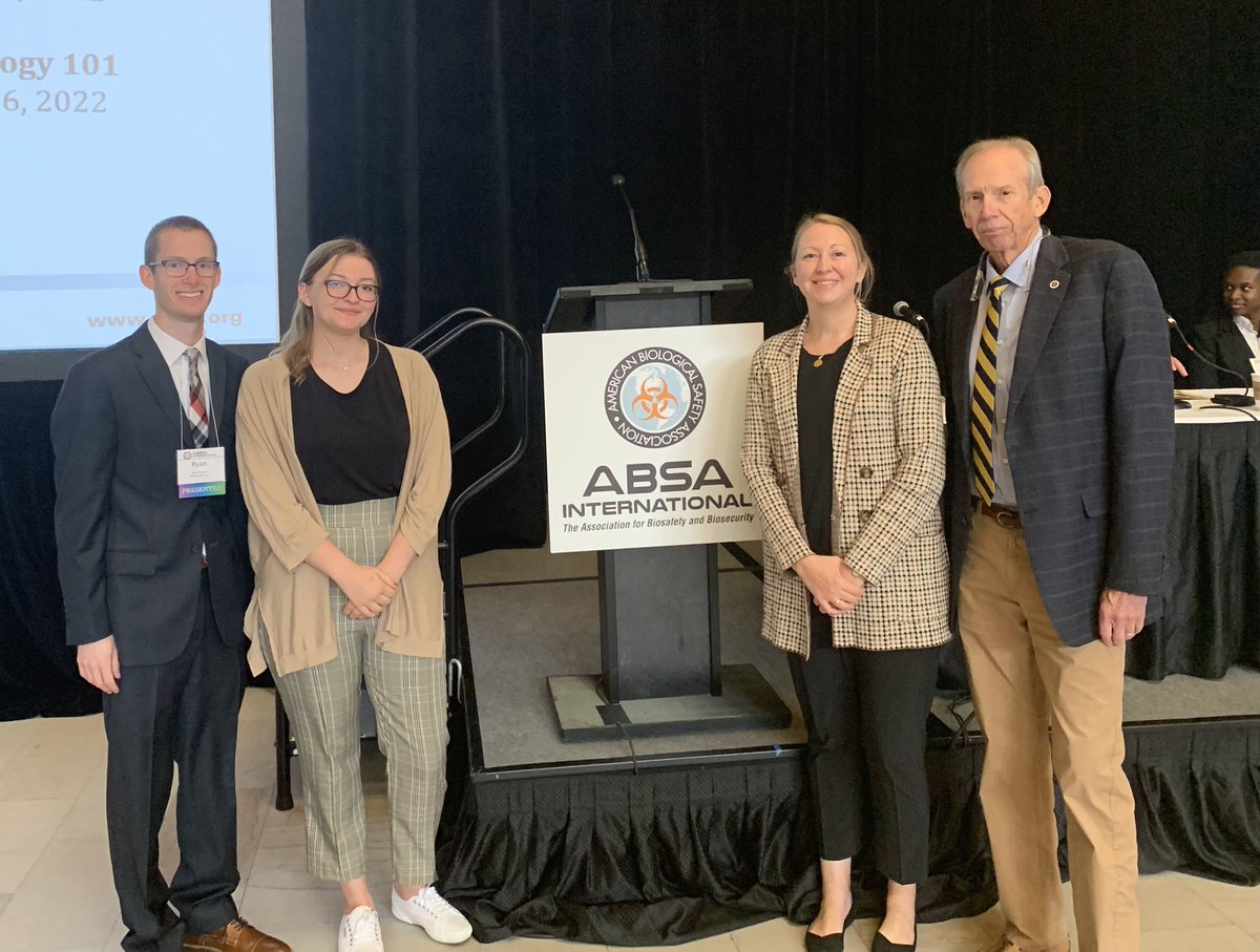 Part of the ERGP family at ABSA’s 2nd Biosecurity Symposium. Great sessions by top experts in the field including our very own <a href="/Julie_E_Fischer/">Julie Fischer</a>,  <a href="/rshouser/">Ryan Houser</a> and <a href="/jmwelchtn/">Jim Welch</a>