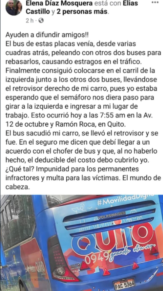 vdanielaet's tweet photo. Bus PAC5364 haciendo de las suyas, como es habitual en Quito, todos los días, a toda hora...   @amt ¿dónde están los encargados de sancionar a este chofer irresponsable? https://t.co/zuFrDv7pXI