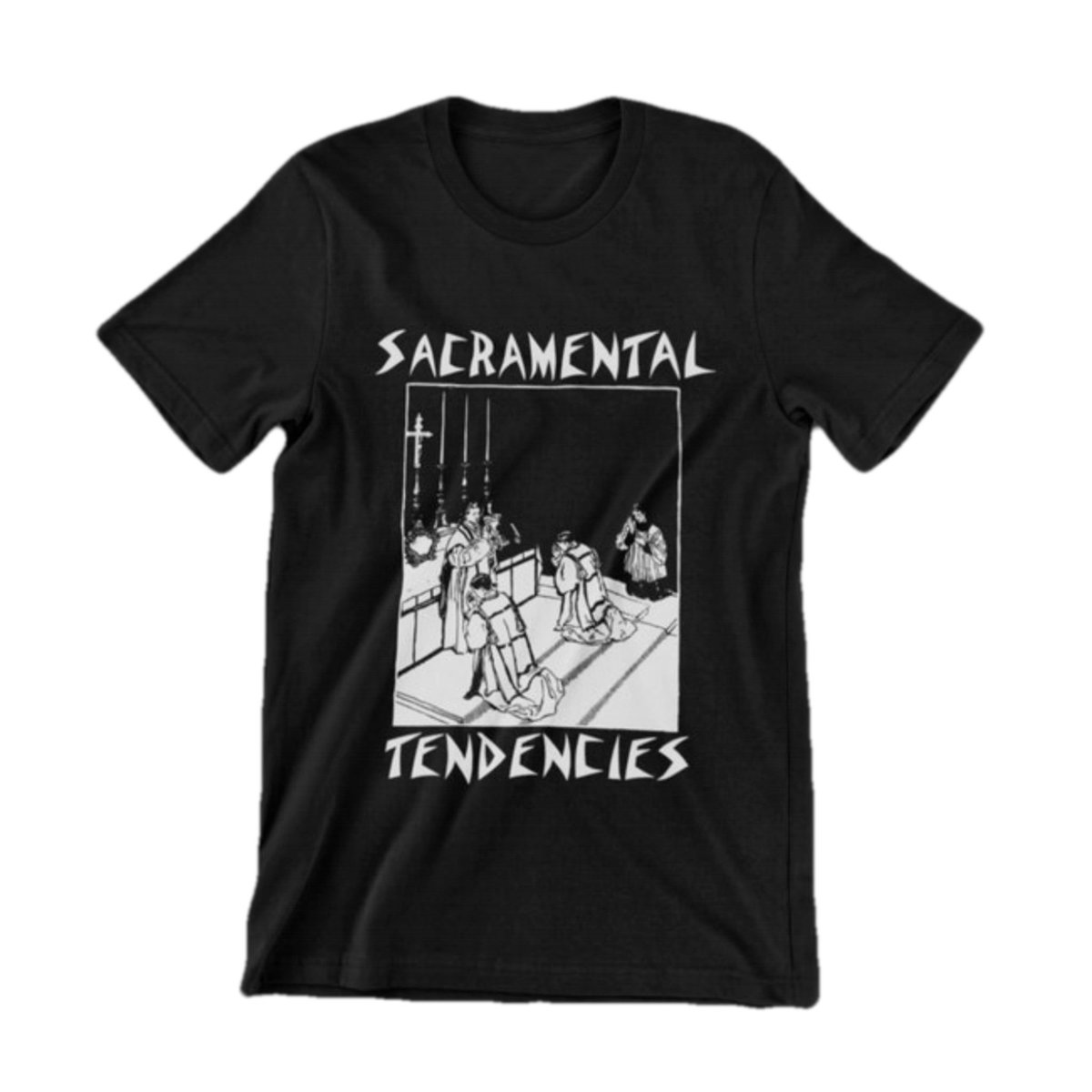 Saintwave33ad's tweet photo. If you know, you know. Available at link in bio. #saintwave #punkparody #hardcorepunk #latinmass #trad #orthodoxy #worshipgod #catholictees https://t.co/P8guGIDPZ1