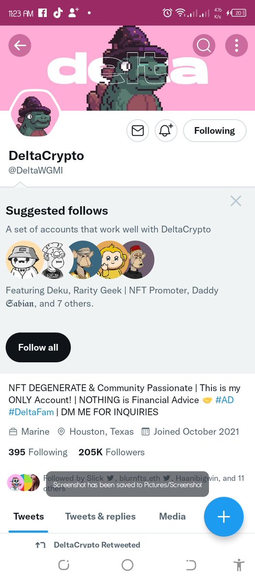 ela_gracious's tweet photo. @GizzyNFT @DeltaWGMI Done,Hoping im the next winners😭🤎 https://t.co/xHPU5cRpla