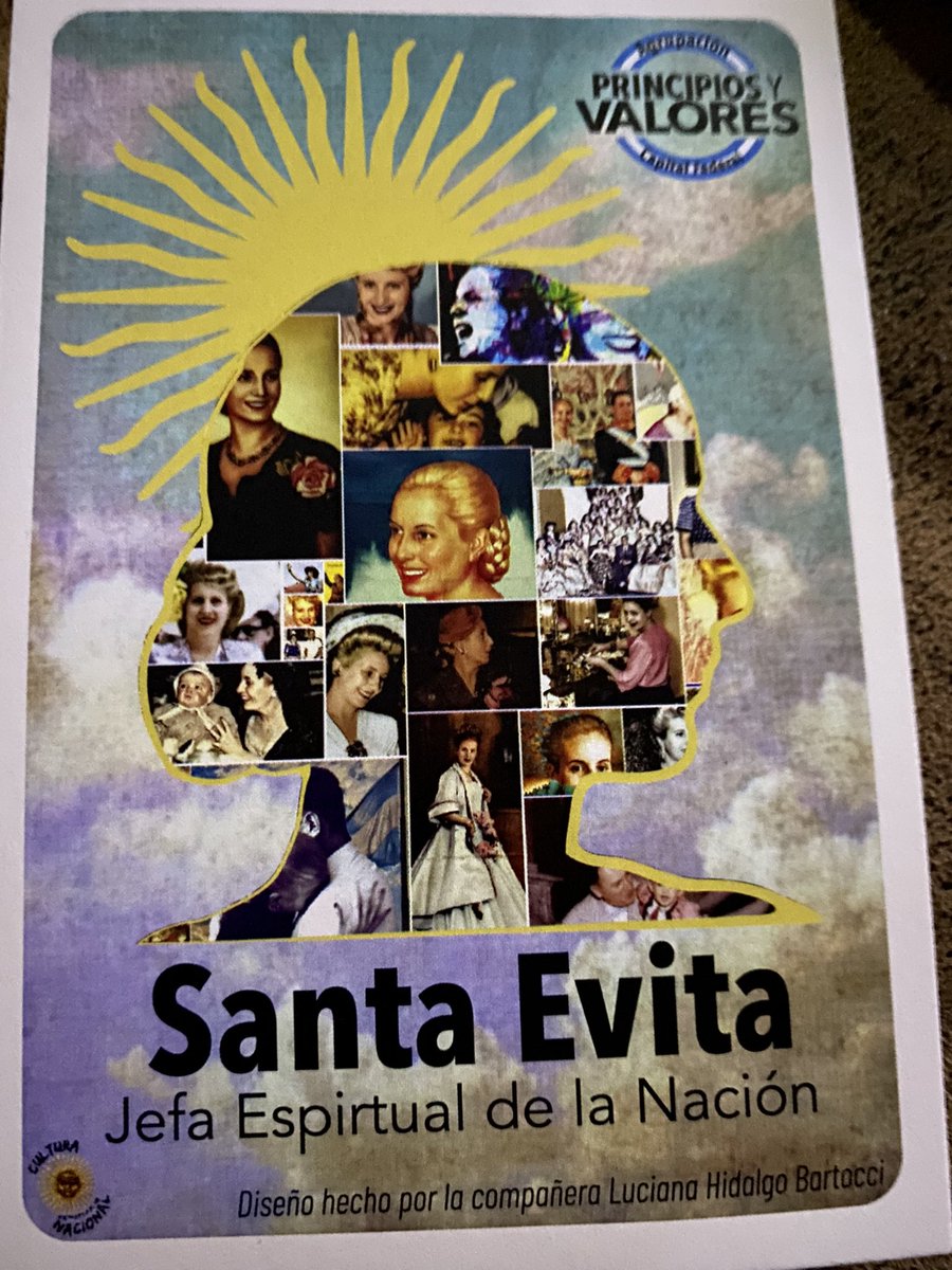 pimpicolombo's tweet photo. Homenajeamos a Evita e la UB Daniel Aranda de @PyV Partido Principios y Valores recordando sus acciones, su legado y su trascendencia espiritual. Felicitaciones compañeros. #Evita #EvaPeron #EvitaInmortal #EvitaViveEnSuPueblo #SantaEvita https://t.co/oluH8PN46c