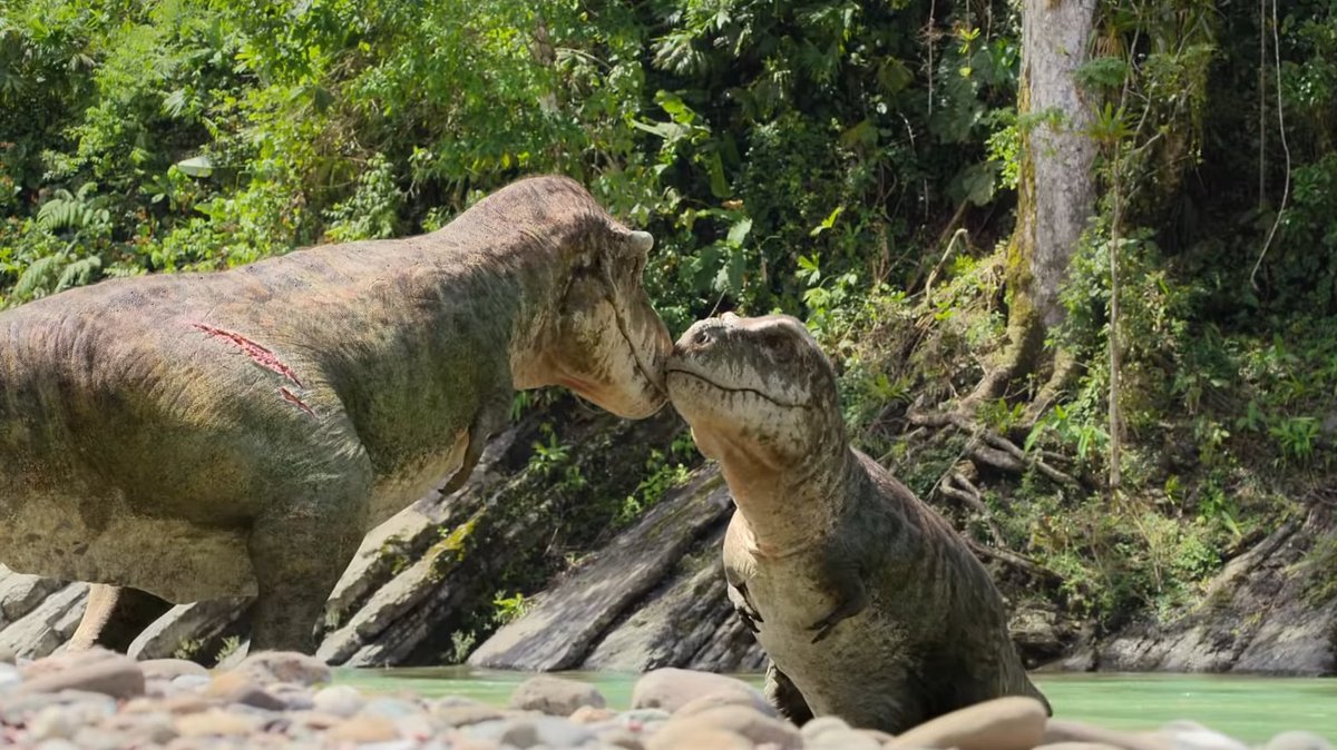 Johndog_VEVO's tweet photo. I know it's brought up pretty often but I think monogamous Tyrannosaurus Rex is one of the most fascinating and endearing tropes in dino media. https://t.co/NkqbpvfRG8
