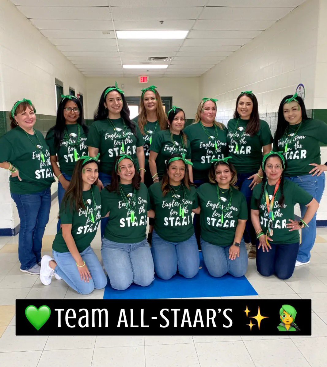 MrsCHernandez1's tweet photo. I want to give a shoutout to my colleagues in 3rd, 4th, and 5th grade for going along with my crazy ideas! We performed an awesome dance routine for our students to motivate them to do their best on their STAAR tests! #AllSTAARS @PSJAGuerraElem https://t.co/AXad7nhMBf