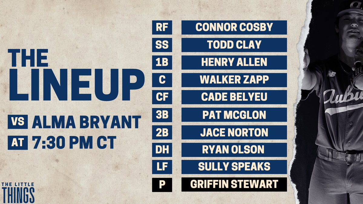 AuburnHighBSB's tweet image. Game 2 Lineup.

#TheLittleThings | @auburnhighbsb