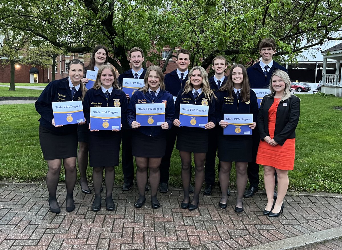 LCFFA1's tweet photo. Congratulations to our 2021/2022 State FFA Degree Winners!

Mr. Readshaw, Miss Bell, Your Parents, The Liberty Center FFA Chapter, and the Community of Liberty Center are so proud of your accomplishments. Congratulations! #LCFFA #OhioFFA #PositivelyLC https://t.co/MGvs1CO3jC